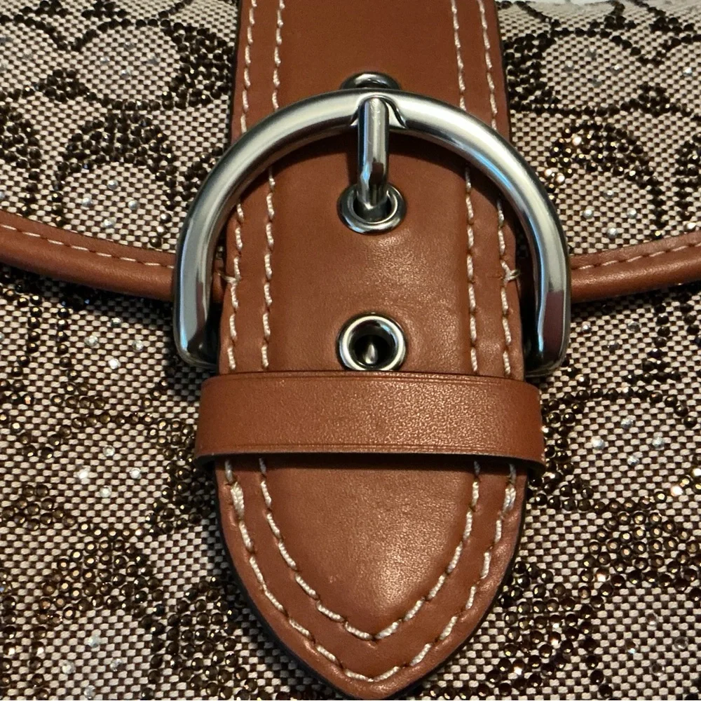 PRELOVED COACH CRYSTAL SOHO FLAP JAQUARD PLEASE READ AND LOOK AT ALL PHOTOS - Picture 7 of 16